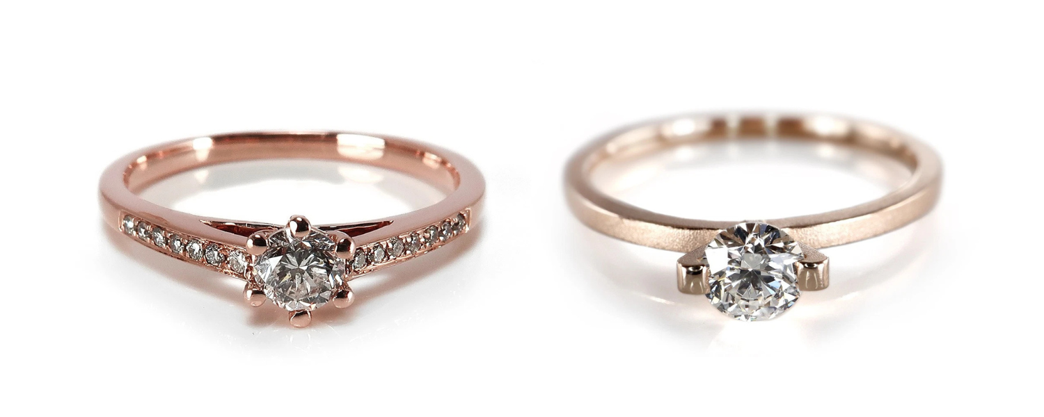 prsteny z růžového zlata